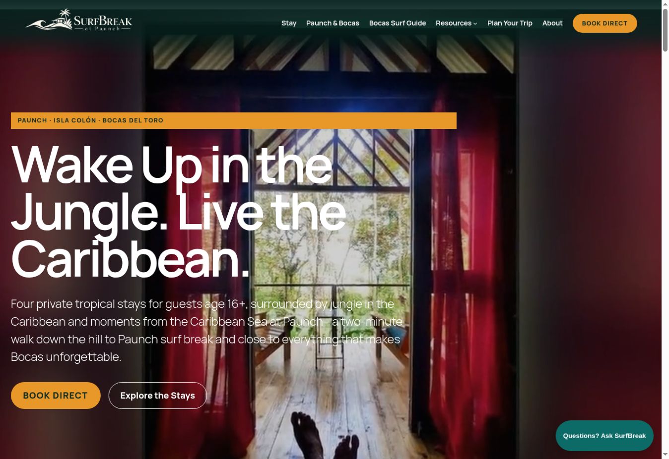 Actual SurfBreak at Paunch homepage